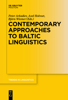 Hardcover Contemporary Approaches to Baltic Linguistics Book