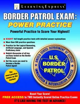 Paperback Border Patrol Exam: Power Practice Book