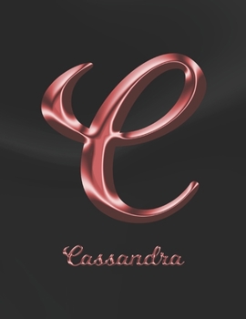 Cassandra: 1 Year Weekly Planner with Note Pages (12 Months) | Black Marble Rose Gold Pink Effect Letter C | 2020 - 2021 | Week Planning | Monthly ... | Plan Each Day, Set Goals & Get Stuff Done