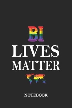 BI LIVES MATTER Notebook: 6x9 inches - 110 graph paper, quad ruled, squared, grid paper pages • Greatest LGBTQ Rainbow Worldwide Journal • Gift, Present Idea