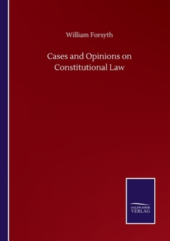 Paperback Cases and Opinions on Constitutional Law Book