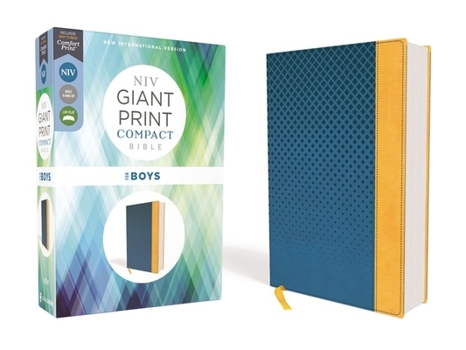 Imitation Leather Niv, Giant Print Compact Bible for Boys, Leathersoft, Blue, Red Letter Edition, Comfort Print [Large Print] Book