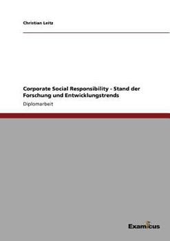 Paperback Corporate Social Responsibility - Stand der Forschung und Entwicklungstrends [German] Book