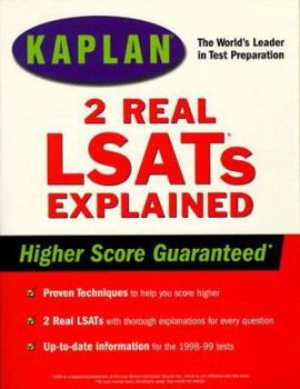 Paperback Kaplan Two Real Lsats Explained Book