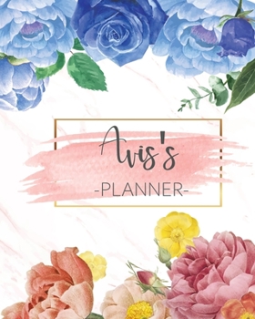 Paperback Avis's Planner: Monthly Planner 3 Years January - December 2020-2022 - Monthly View - Calendar Views Floral Cover - Sunday start Book
