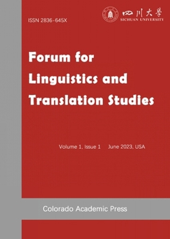 Paperback Forum for Linguistics and Translation Studies Issue I Book