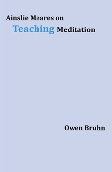 Paperback Ainslie Meares on Teaching Meditation Book