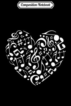 Composition Notebook: Music Heart Notes Love Singers Band Instruments Note Journal/Notebook Blank Lined Ruled 6x9 100 Pages