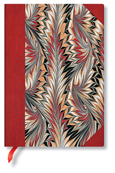 Misc. Rubedo MIDI Unlined Hardcover Journal, 144pg, 120gsm by Paperblanks (Cockerell Marbled Paper) Book