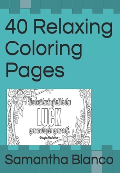 Paperback 40 Relaxing Coloring Pages Book