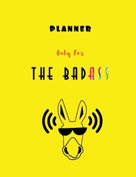 Planner Only for the Badass: Nifty 1 year (Jan to Dec 2020) Unisex Jumbo Grid Calendar Organizer Academic | Monthly Weekly Daily | BONUS Password ... Journal | Inspirational Quotes | Yellow Ass
