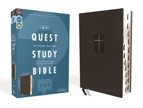 Imitation Leather Niv, Quest Study Bible, Leathersoft, Black, Indexed, Comfort Print: The Only Q and A Study Bible Book