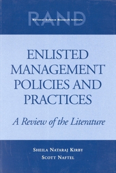 Paperback Enlisted Management Policies and Practices: A Review of the Literature Book