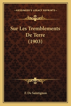 Paperback Sur Les Tremblements De Terre (1903) [French] Book