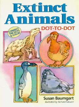 Paperback Extinct Animals Dot-To-Dot Book