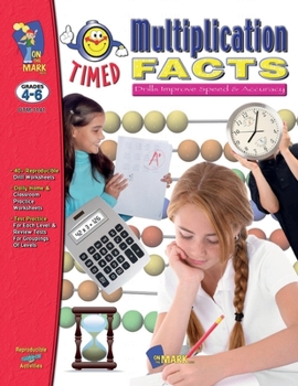 Paperback Timed Multiplication Drill Facts Grades 4-6 Book