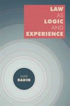 Paperback Law as Logic and Experience Book