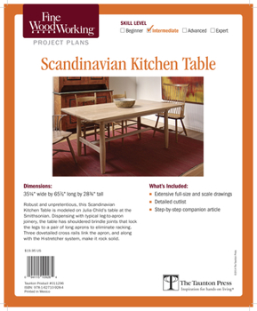 Paperback Fine Woodworking's Scandinavian Kitchen Table Plan Book