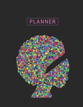 Planner: Black Afro Woman 2 Year Weekly Planning Organizer | 2020 - 2021 | January 20 - December 21 | Writing Notebook | Productive Datebook Calendar Schedule | Plan Days, Set Goals & Get Stuff Done