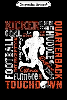 Composition Notebook: Football For Boys Men Gift Typography Word Art s Journal/Notebook Blank Lined Ruled 6x9 100 Pages