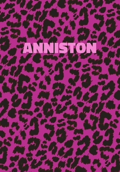 Paperback Anniston: Personalized Pink Leopard Print Notebook (Animal Skin Pattern). College Ruled (Lined) Journal for Notes, Diary, Journa Book