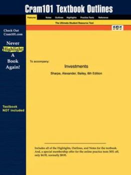 Paperback Studyguide for Investments by Sharpe, ISBN 9780130101303 Book