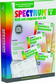 Paperback Spectrum Math and Language Arts Kit, Grade 6 Book