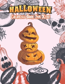 Halloween Coloring Book For Kids: Amazing children coloring hand drawn doodle style pumpkin, ghost, bat, autumn, shadows and more, fantasy coloring ... gift idea for kids this Halloween Vol: 7