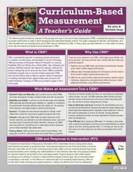 Pamphlet Curriculum-Based Measurement A Teacher's Guide Book