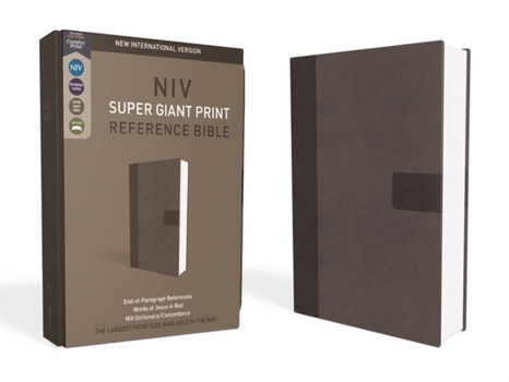 Imitation Leather NIV, Super Giant Print Reference Bible, Giant Print, Imitation Leather, Gray, Red Letter Edition [Large Print] Book