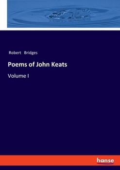 Paperback Poems of John Keats: Volume I Book