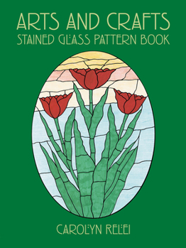 Paperback Arts and Crafts Stained Glass Pattern Book