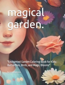 magical garden.: "Enchanted Garden Coloring Book for Kids: Butterflies, Birds, and Magic Blooms"