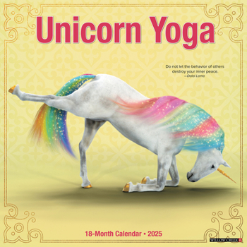 Calendar Unicorn Yoga 2025 12 X 12 Wall Calendar Book