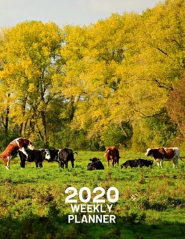 Paperback 2020 Weekly Planner: Farm Cattle 52 Week Journal 8.5 x 11 inches for Women, Academic Organizer Monthly Calendar Scheduler Appointment Agend Book