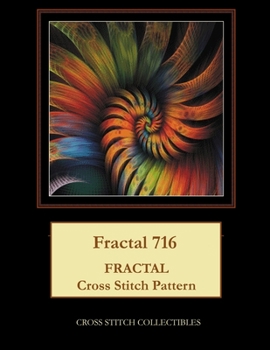 Paperback Fractal 716: Fractal Cross Stitch Pattern [Large Print] Book