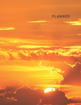 Planner: Vibrant Orange Sunset 2 Year Monthly Planner with Note Pages (24 Months) | Sunrise Majestic Sky Bright Colorful Spectrum | Jan 2020 - Dec ... | Plan Each Day, Set Goals & Get Stuff Done