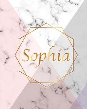Sophia: Gift Luxury Marble Glossy Pink Purple Faux Gold Print Notebook Journal (Marble Notebooks)