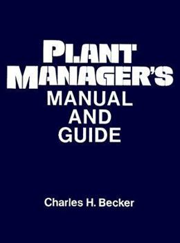 Hardcover Plant Manager's Manual and Guide Book