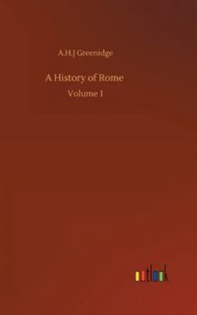 Hardcover A History of Rome: Volume 1 Book