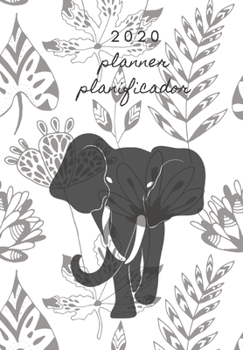 2020 Planner Planificador Monthly : English Spanish ESL Planner Notebook Journal, Monthly Calendar with Coloring Pages, Dot Grid Pages for to Do Lists, Drawings, 5x8 Size to Carry in Bag Organizer