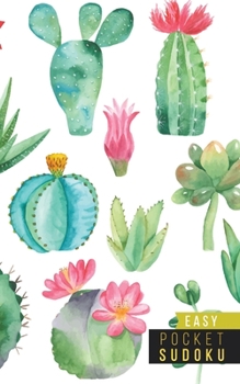 Pocket Sudoku Easy: 158 Easy Sudoku Puzzles - Pocket Sudoku Puzzle Books - Large Print Sudoku Puzzle Books For Adults - Sudoku For Seniors - Travel Size - Succulents