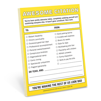 Misc. Awesome Citation Nifty Note Pad (Yellow) Book