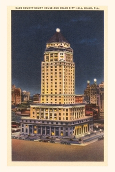 Paperback Vintage Journal Night, Dade Courthouse, Florida Book