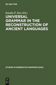 Hardcover Universal Grammar in the Reconstruction of Ancient Languages Book