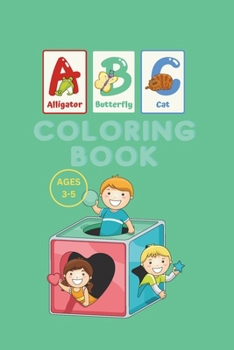 Paperback ABC Coloring Book for Kids: Ages 3-5 with vibrant illustrations of everday items from A to Z Book