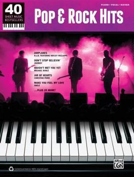 Paperback Pop & Rock Hits: 40 Sheet Music Bestsellers Series Book