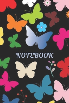 NoteBook: Pretty Watercolor Butterflies Cover, Lined Journal for Women and Girls to Write in, 120 Pages ( 6"x 9" ) , Soft Matte Diary , Ideal Gift