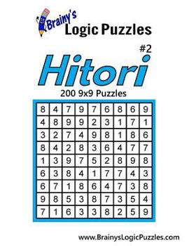 Paperback Brainy's Logic Puzzles Hitori #2: 200 9x9 Puzzles Book