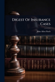 Paperback Digest Of Insurance Cases Book